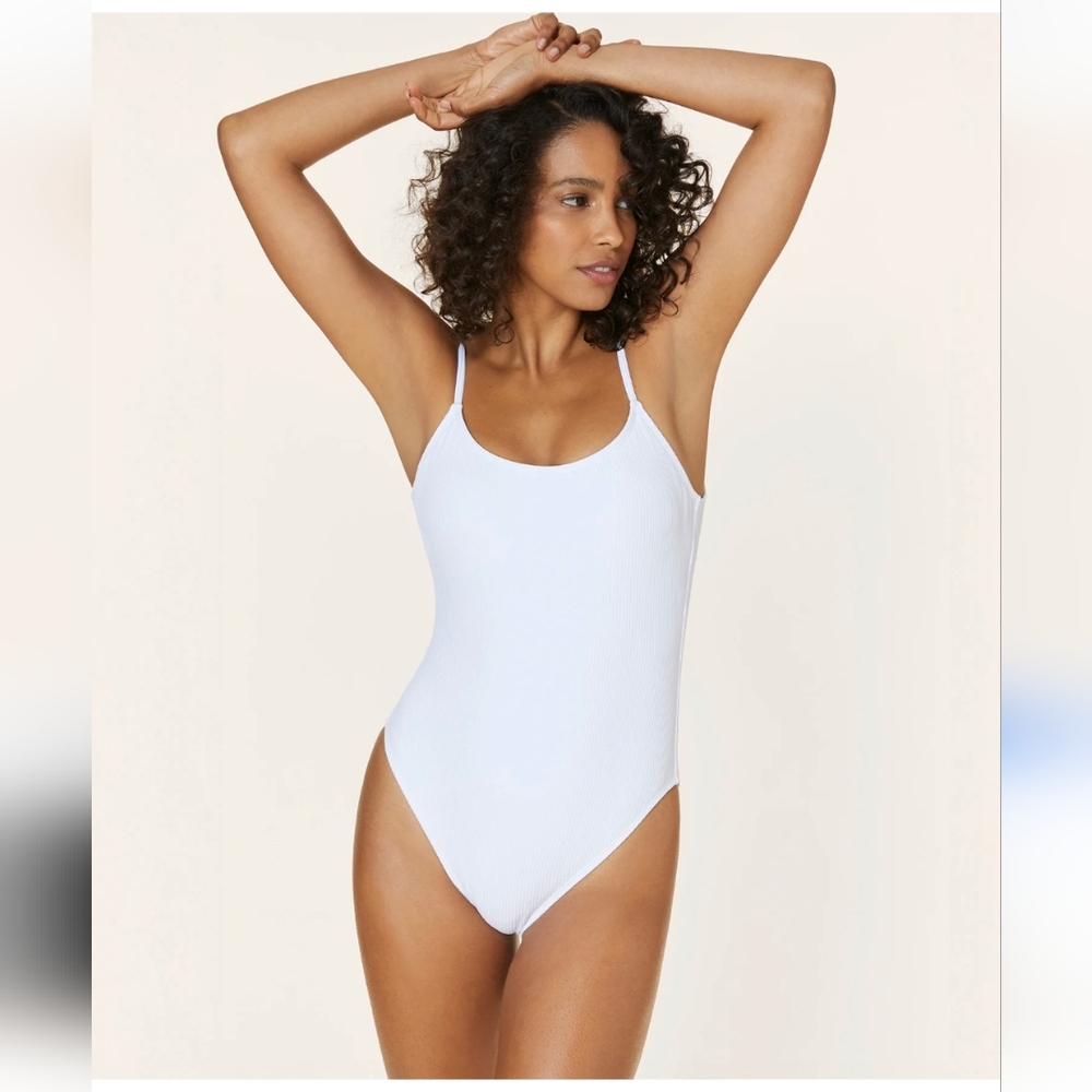 Andie The Laguna one piece sz large NWT white